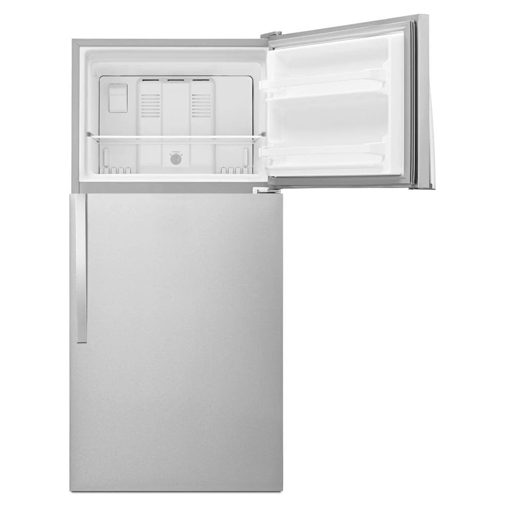 Whirlpool  30-inch Wide Top Freezer Refrigerator - 18 cu. ft. - Monochromatic Stainless Steel (WRT318FZDM)