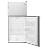 WHIRLPOOL 30-inch Wide Top Freezer Refrigerator - 18 cu. ft. - Monochromatic Stainless Steel (WRT318FZDM)