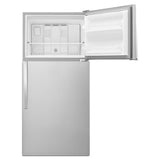 WHIRLPOOL 30-inch Wide Top Freezer Refrigerator - 18 cu. ft. - Monochromatic Stainless Steel (WRT318FZDM)
