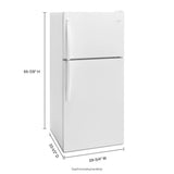 Whirlpool  30-inch Wide Top Freezer Refrigerator - 18 cu. ft. - White (WRT318FZDW)