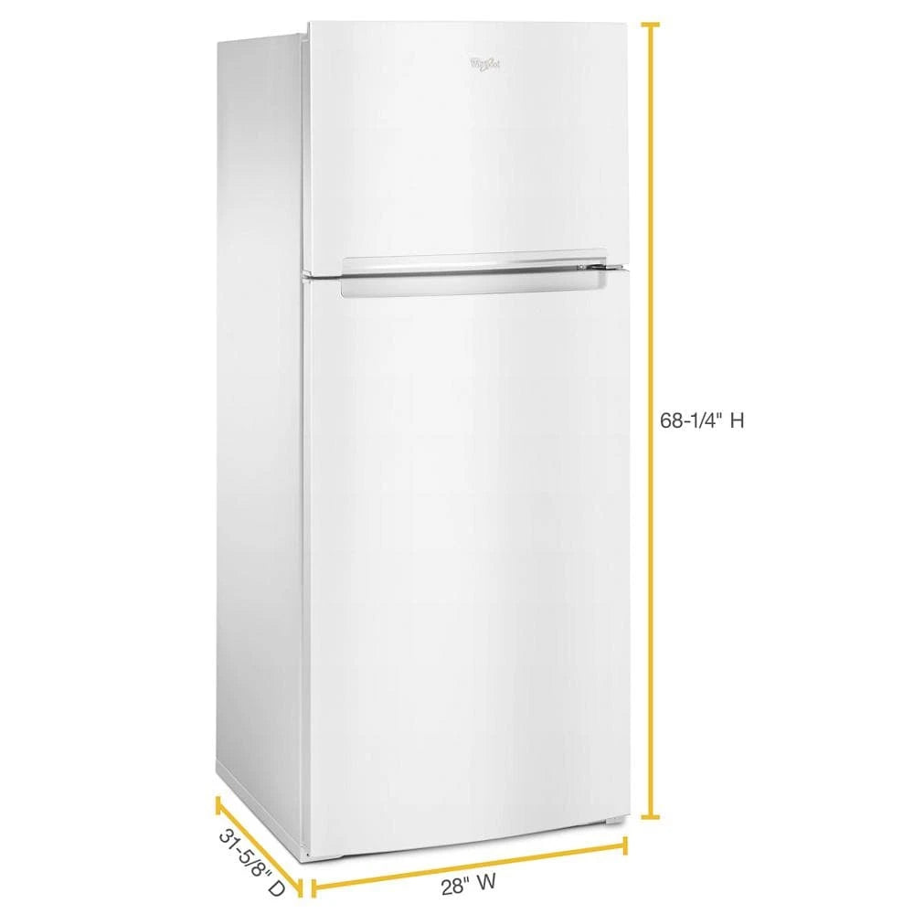 WHIRLPOOL  28-inch Wide Refrigerator Compatible With The EZ Connect Icemaker Kit ? 18 Cu. Ft. - White (WRT518SZFW)