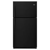 Whirlpool  33-inch Wide Top Freezer Refrigerator - 21 cu. ft. - Black (WRT541SZDB)