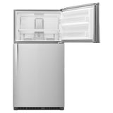 Whirlpool 33-inch Wide Top Freezer Refrigerator - 21 cu. ft. - Monochromatic Stainless Steel (WRT541SZDM)