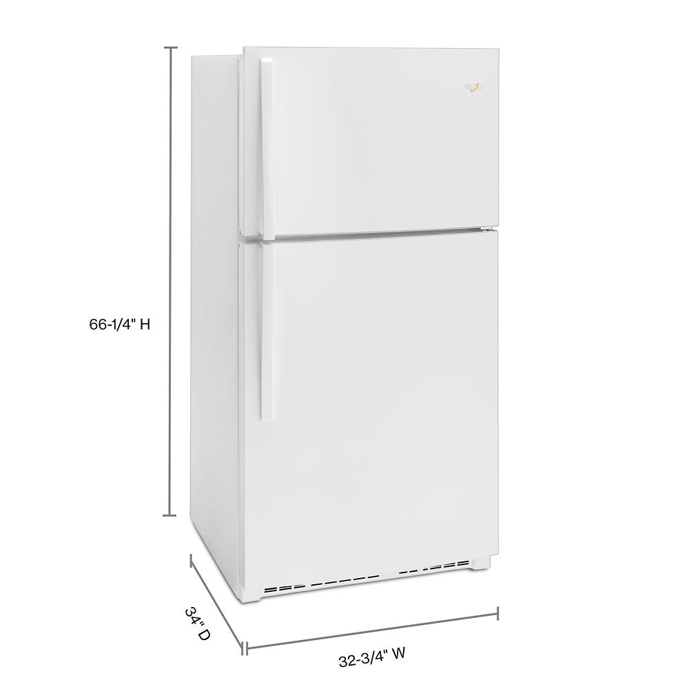 Whirlpool 33-inch Wide Top Freezer Refrigerator - 21 cu. ft. - White (WRT541SZDW)