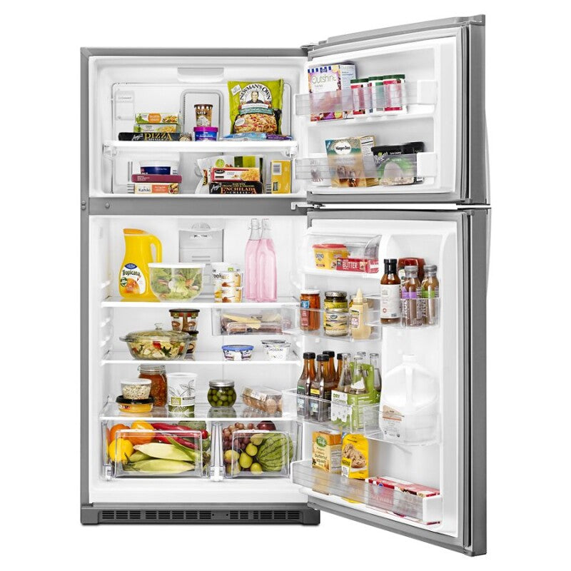 Whirlpool 33-inch Wide Top Freezer Refrigerator - 21 cu. ft. - Fingerprint Resistant Stainless Steel (WRT541SZDZ)