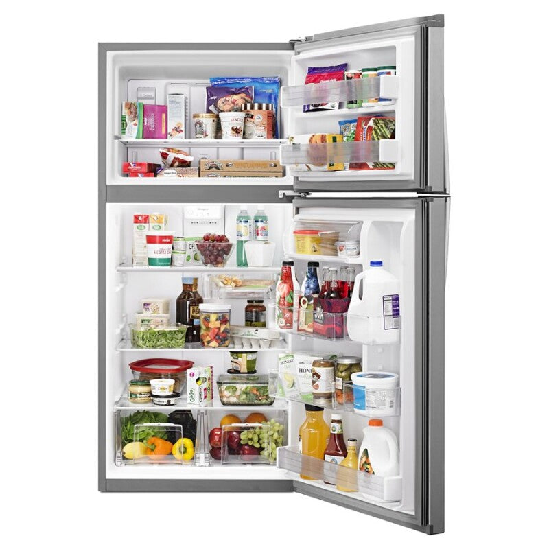 Whirlpool 30-inch Wide Top Freezer Refrigerator - 19 cu. ft. - Monochromatic Stainless Steel (WRT549SZDM)