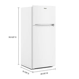 WHIRLPOOL  28-inch Wide Top-Freezer Refrigerator - 16.3 Cu. Ft. - White (WRTX5028PW)