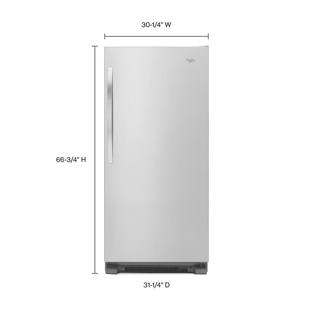 Whirlpool 31-inch Wide SideKicks® All-Refrigerator with LED Lighting - 18 cu. ft. - Monochromatic Stainless Steel (WSR57R18DM)