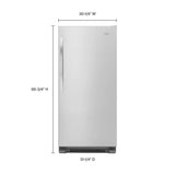 Whirlpool  31-inch Wide SideKicks® All-Refrigerator with LED Lighting - 18 cu. ft. - Monochromatic Stainless Steel (WSR57R18DM)