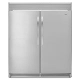 Whirlpool  31-inch Wide SideKicks® All-Refrigerator with LED Lighting - 18 cu. ft. - Monochromatic Stainless Steel (WSR57R18DM)