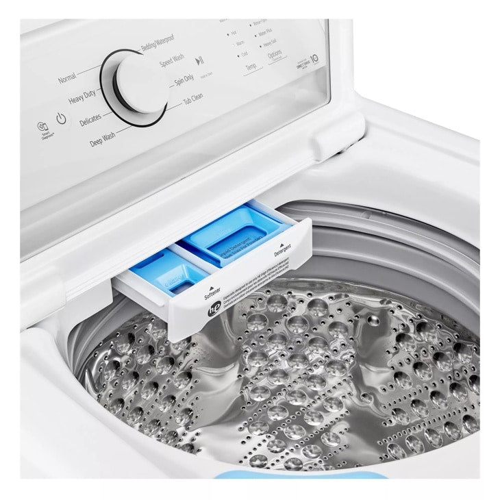 LG 4.3 cu. ft. Ultra Large Capacity Top Load Washer with TurboDrum™ Technology - White (WT6100CW)