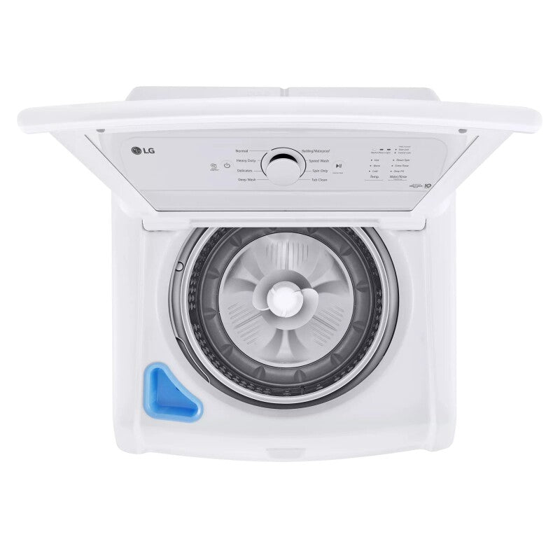 LG 4.1 cu. ft. Capacity Top Load Washer with Agitator and SlamProof Glass Lid - White (WT6105CW)