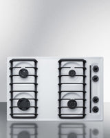 SUMMIT 30" Wide 4-Burner Gas Cooktop - White (WTL053S)