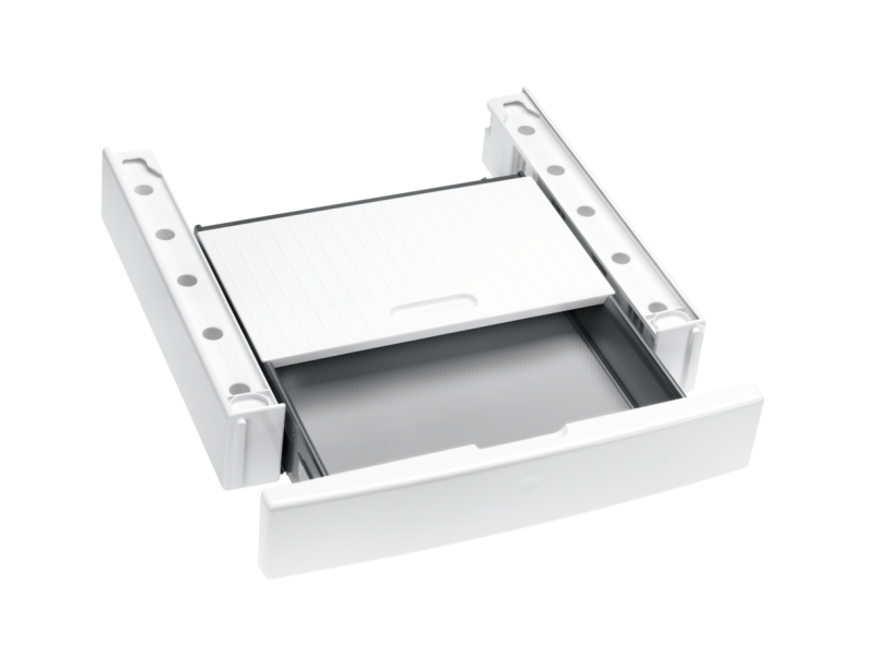 Miele Washer?dryer stacking kit with integrated drawer for a particularly convenient washer-dryer stack. - White (WTV512)