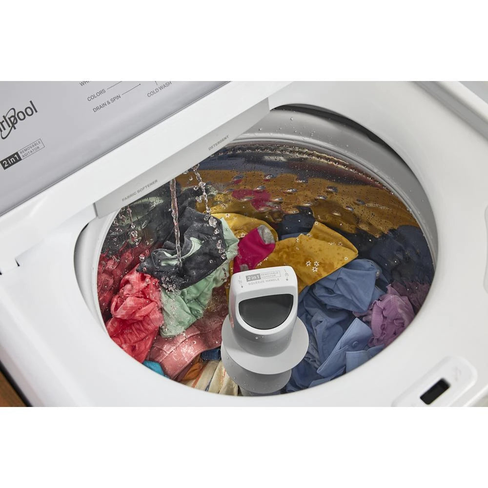 WHIRLPOOL  4.2 - 4.3 Cu. Ft. Whirlpool® Top Load Washer with 2-in-1 Removable Agitator - White (WTW4107SW)
