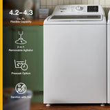 WHIRLPOOL  4.2 - 4.3 Cu. Ft. Whirlpool® Top Load Washer with 2-in-1 Removable Agitator - White (WTW4107SW)