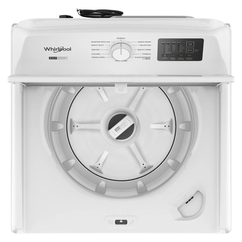 WHIRLPOOL  4.2 - 4.3 Cu. Ft. Whirlpool® Top Load Washer with 2-in-1 Removable Agitator - White (WTW4107SW)