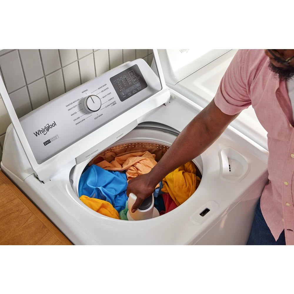 WHIRLPOOL  4.2 - 4.3 Cu. Ft. Whirlpool® Top Load Washer with 2-in-1 Removable Agitator - White (WTW4107SW)
