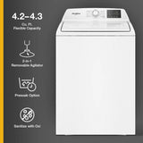 WHIRLPOOL  4.2 - 4.3 Cu. Ft. Whirlpool® Top Load Washer with 2-in-1 Removable Agitator - White (WTW4107SW)