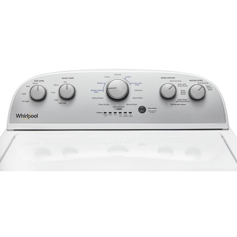 WHIRLPOOL  3.9 cu. ft. Top Load Washer with Soaking Cycles, 12 Cycles - White (WTW4950HW)