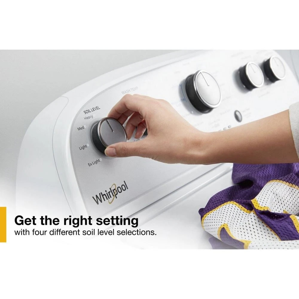 WHIRLPOOL  3.9 cu. ft. Top Load Washer with Soaking Cycles, 12 Cycles - White (WTW4950HW)