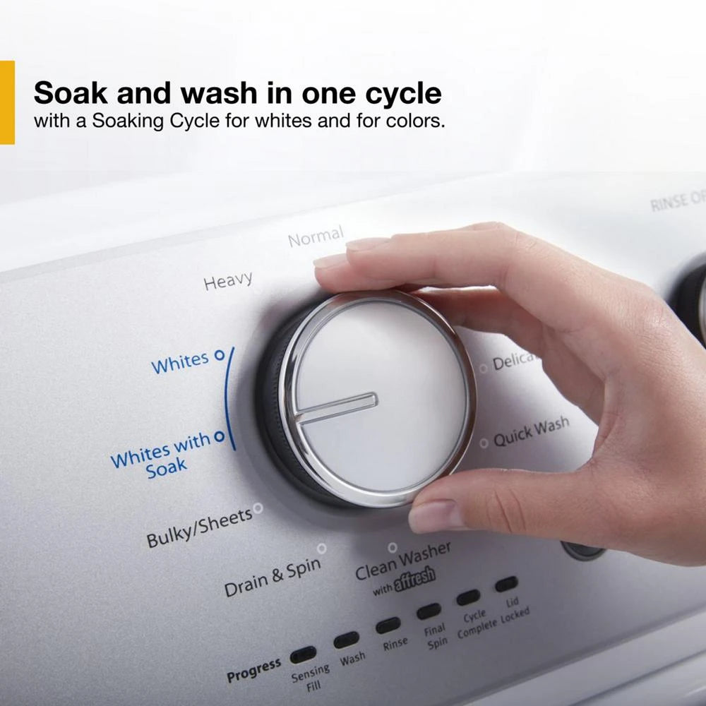 WHIRLPOOL  3.9 cu. ft. Top Load Washer with Soaking Cycles, 12 Cycles - White (WTW4950HW)