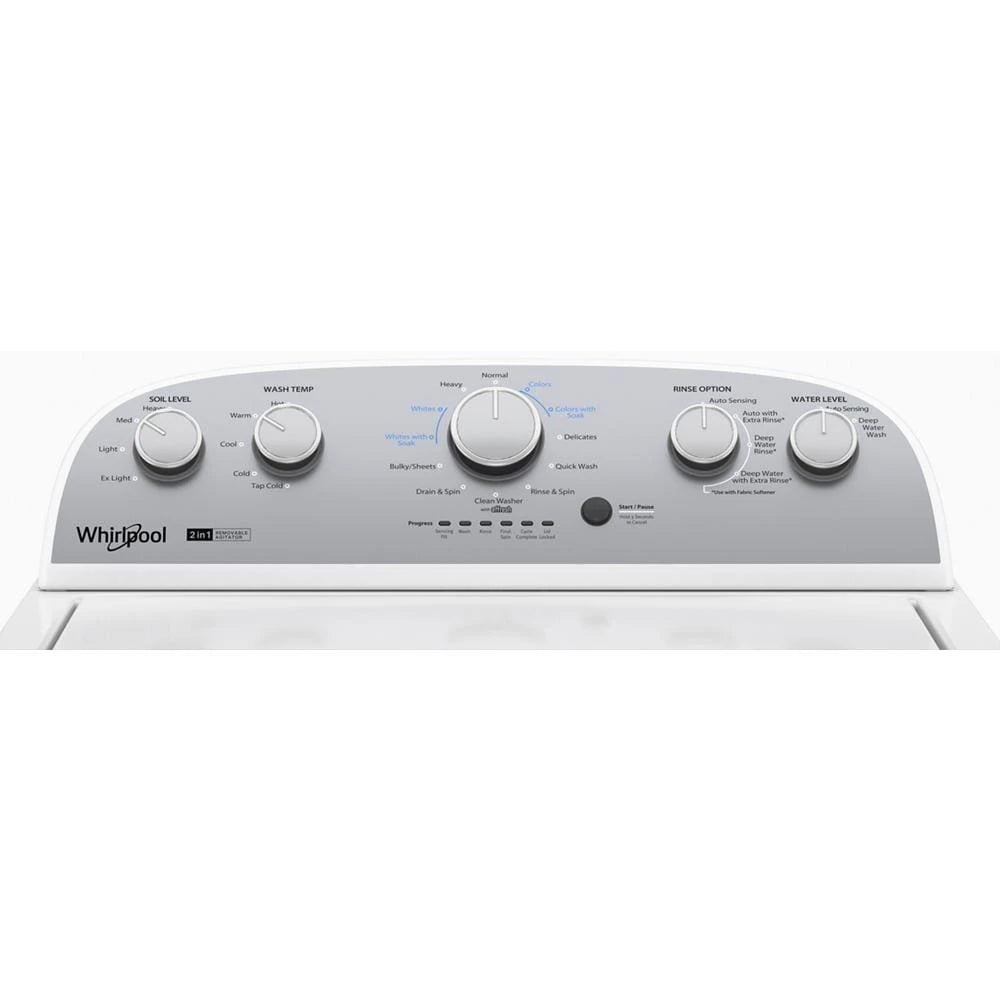WHIRLPOOL  3.8?3.9 Cu. Ft. Top Load Washer with Removable Agitator - White (WTW4957PW)