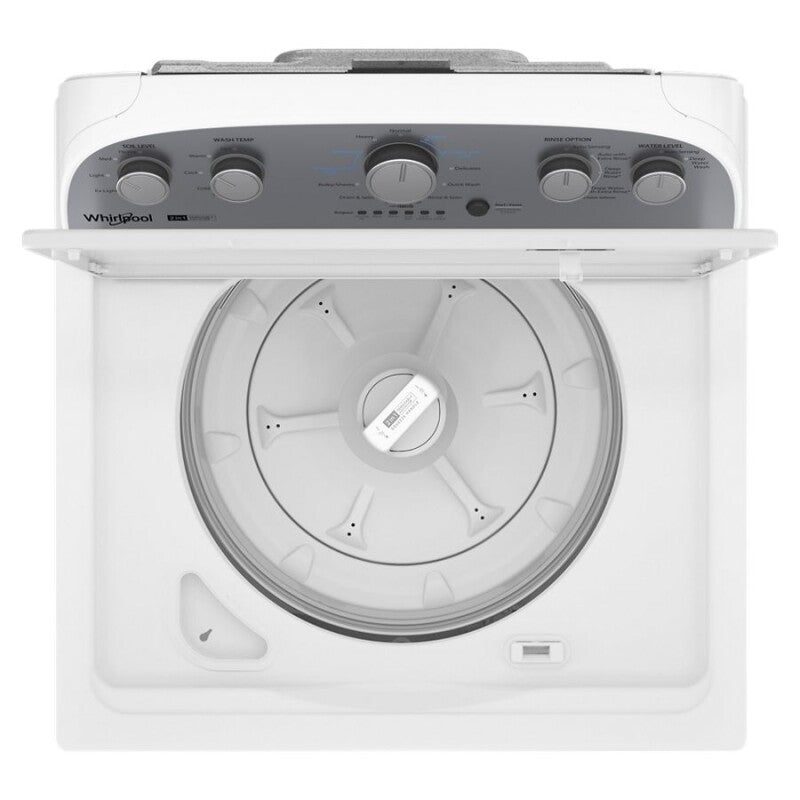 Whirlpool 3.8?3.9 Cu. Ft. Whirlpool® Top Load Washer with Removable Agitator - White (WTW4957PW)