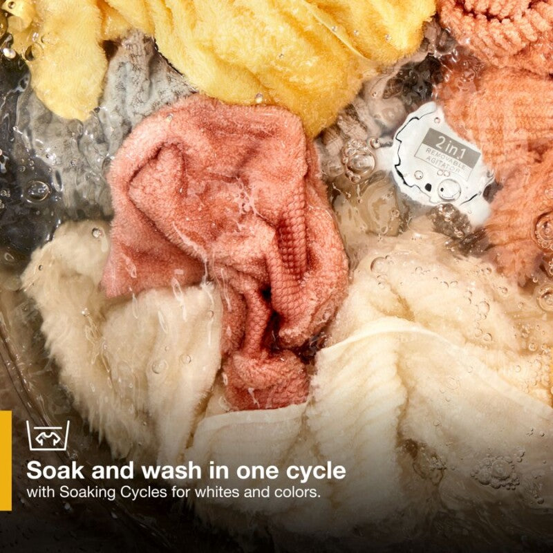 Whirlpool 3.8?3.9 Cu. Ft. Whirlpool® Top Load Washer with Removable Agitator - White (WTW4957PW)