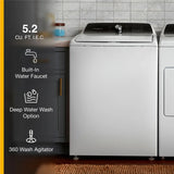 WHIRLPOOL  4.5 Cu. Ft. Top Load Agitator Washer with Built-In Faucet - White (WTW5015LW)