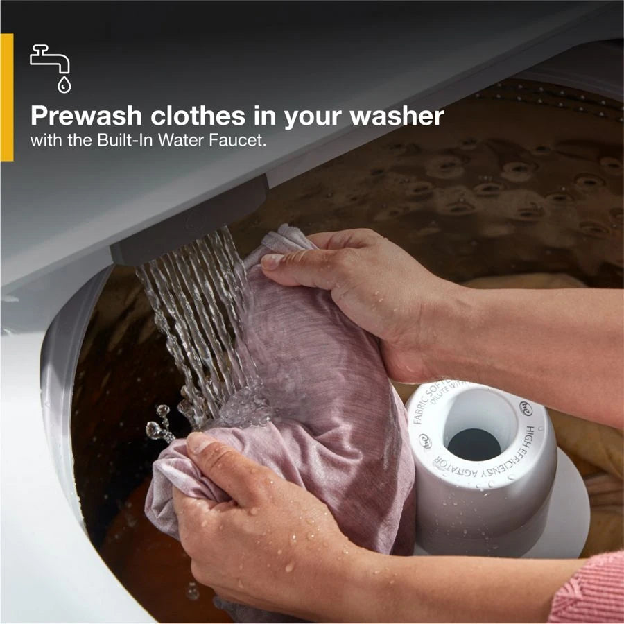 WHIRLPOOL  4.5 Cu. Ft. Top Load Agitator Washer with Built-In Faucet - White (WTW5015LW)