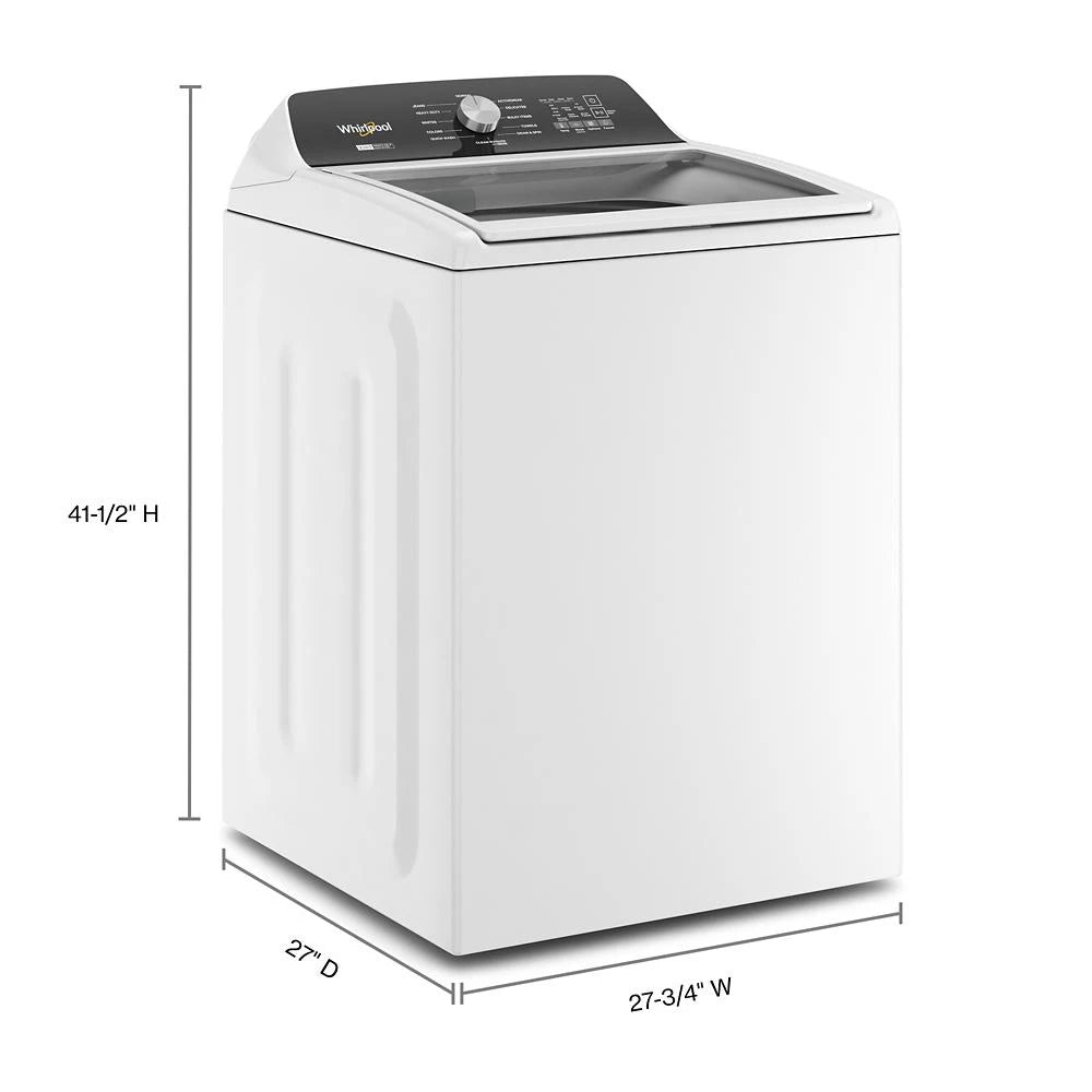 WHIRLPOOL  4.7-4.8 Cu. Ft. Top Load Washer with 2 in 1 Removable Agitator - White (WTW5057LW)