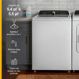 Whirlpool  4.7-4.8 Cu. Ft. Top Load Washer with 2 in 1 Removable Agitator - White (WTW5057LW)