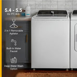 WHIRLPOOL  4.7-4.8 Cu. Ft. Top Load Washer with 2 in 1 Removable Agitator - White (WTW5057LW)
