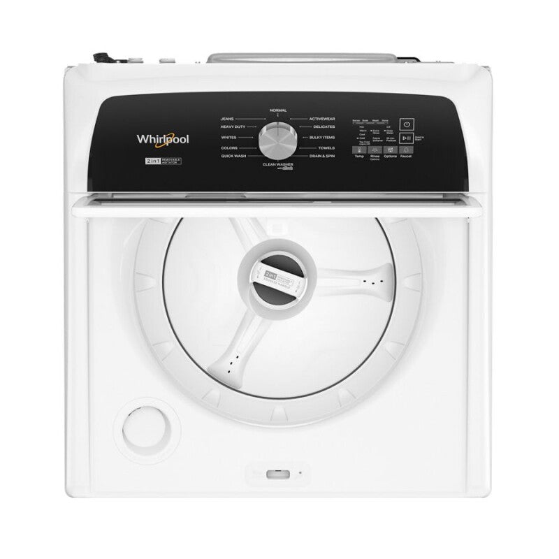 Whirlpool 4.7?4.8 Cu. Ft. Top Load Washer with 2 in 1 Removable Agitator - White (WTW5057LW)