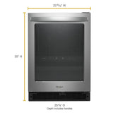 WHIRLPOOL  24-inch Wide Undercounter Beverage Center - 5.2 cu. ft. - Fingerprint Resistant Stainless Steel (WUB50X24HZ)