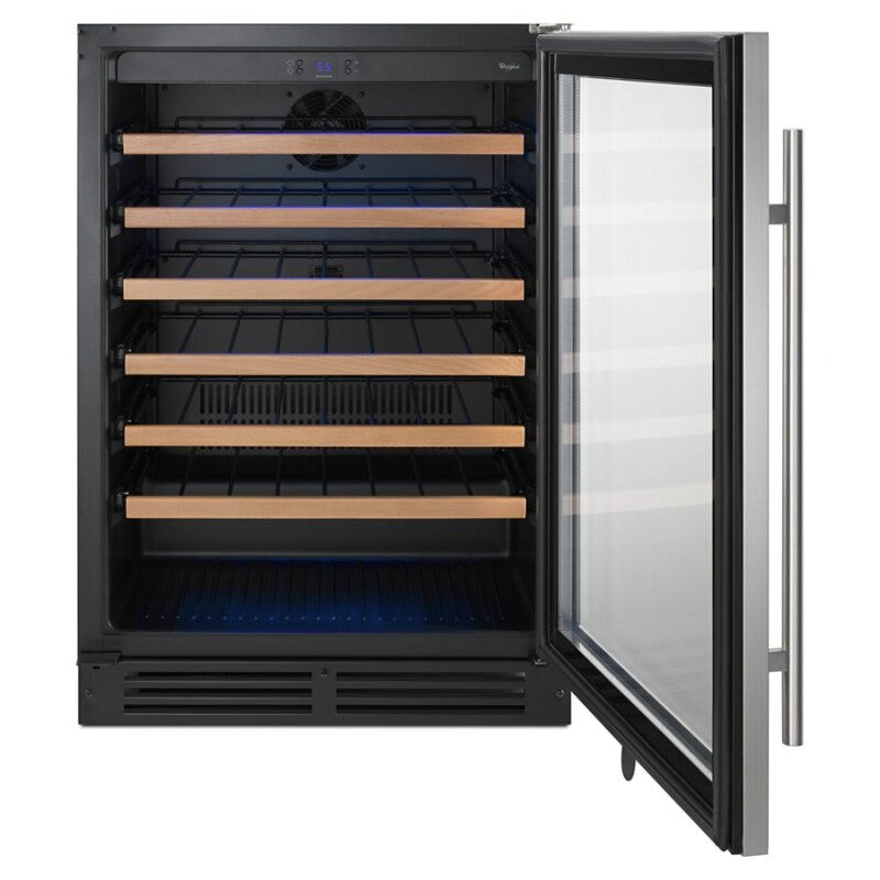 Whirlpool 24" Undercounter Wine Center with Custom Temperature Control - Stainless Steel (WUW35X24DS)