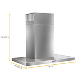 KITCHENAID  30" Stainless Steel Wall Mount Flat Range Hood - Stainless Steel (WVW57UC0FS)