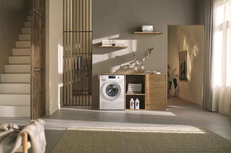 Miele W1 front?loading washing machine: With CapDosing and Miele@home for smart laundry care. - Lotus White (WXD160WCS)