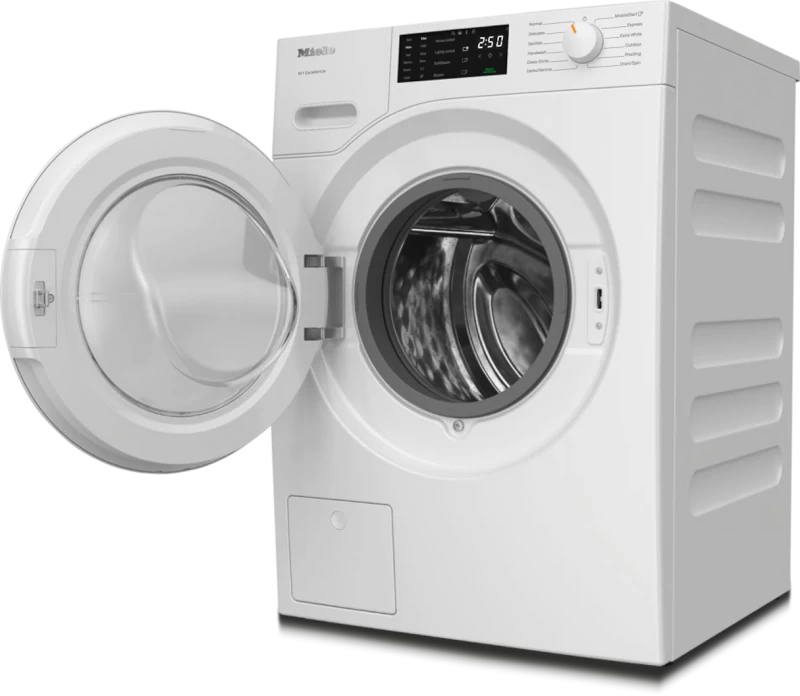 Miele W1 front?loading washing machine: With CapDosing and Miele@home for smart laundry care. - Lotus White (WXD160WCS)