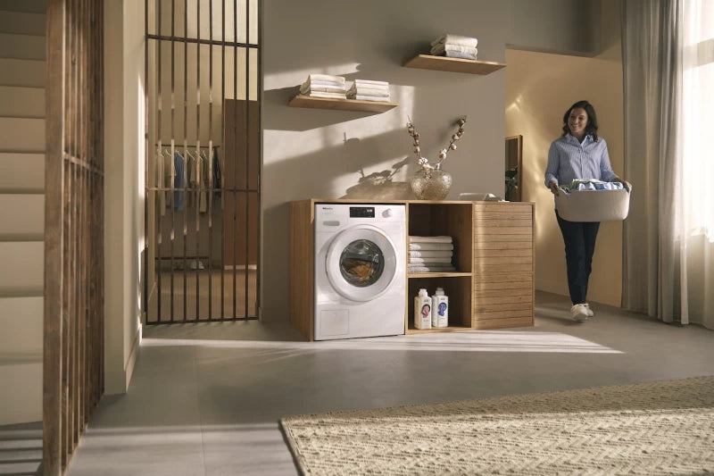 Miele W1 front?loading washing machine: With CapDosing and Miele@home for smart laundry care. - Lotus White (WXD160WCS)