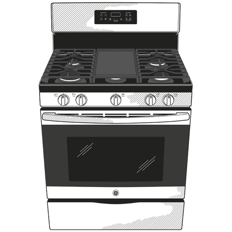 GE APPLIANCES GE(R) 30" Free-Standing Gas Range -  (JGBS66REKSS)
