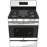 GE APPLIANCES GE(R) 30" Free-Standing Gas Range -  (JGBS66REKSS)