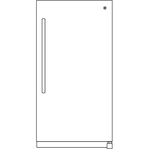 GE APPLIANCES GE(R) 17.3 Cu. Ft. Frost-Free Garage Ready Upright Freezer -  (FUF17SMRWW)