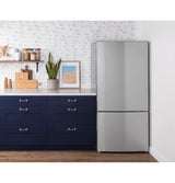 GE APPLIANCES GE(R) ENERGY STAR(R) 17.7 Cu. Ft. Counter-Depth Bottom-Freezer Refrigerator -  (GBE17HYRFS)
