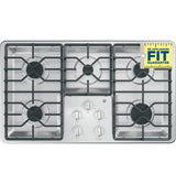 GE APPLIANCES GE(R) 36" Built-In Gas Cooktop with Dishwasher-Safe Grates -  (JGP3036SLSS)
