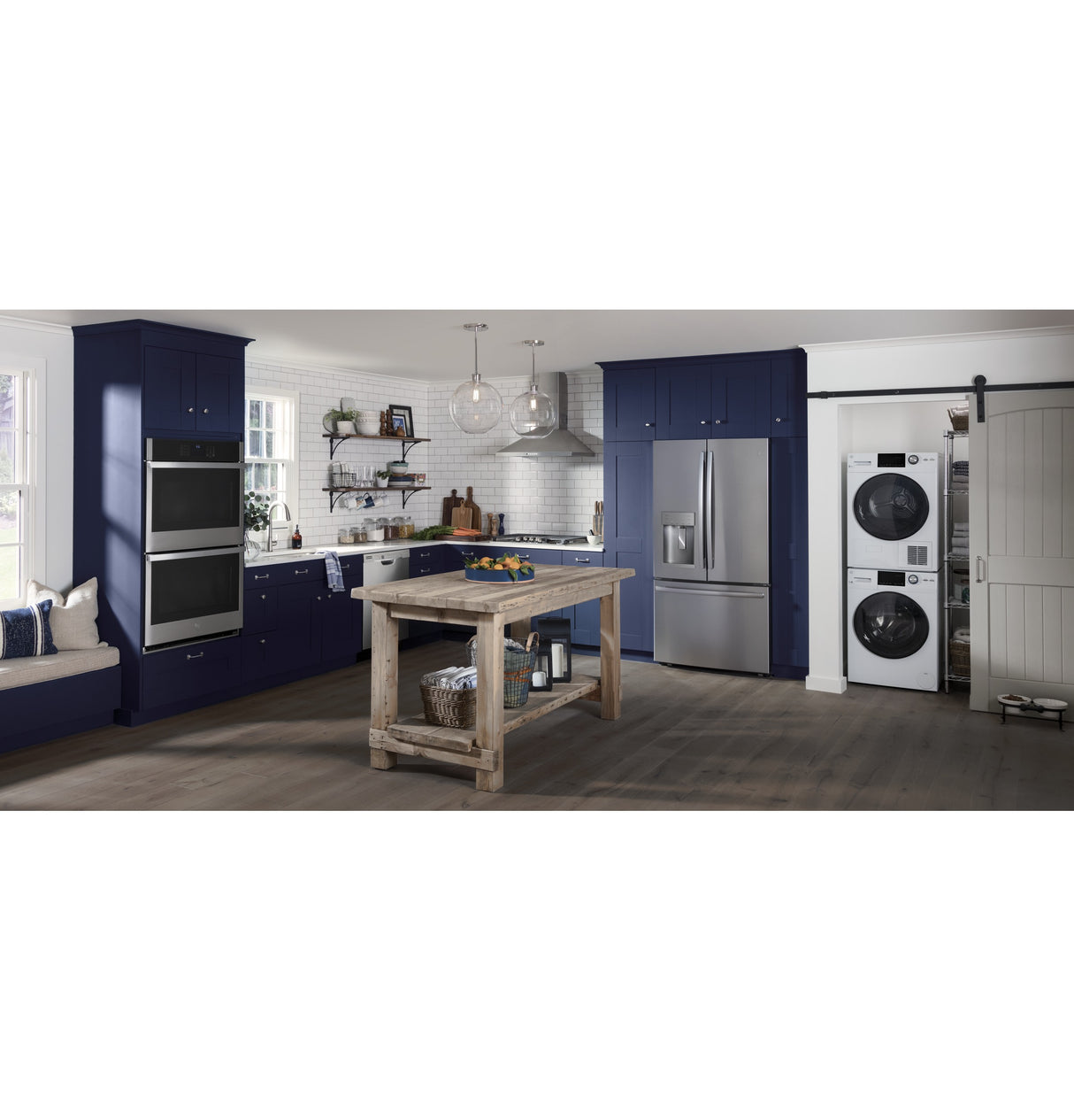 GE APPLIANCES GE(R) ENERGY STAR(R) 24" 4.1 Cu.Ft. Front Load Ventless Condenser Electric Dryer with Stainless Steel Basket -  (GFT14ESSMWW)