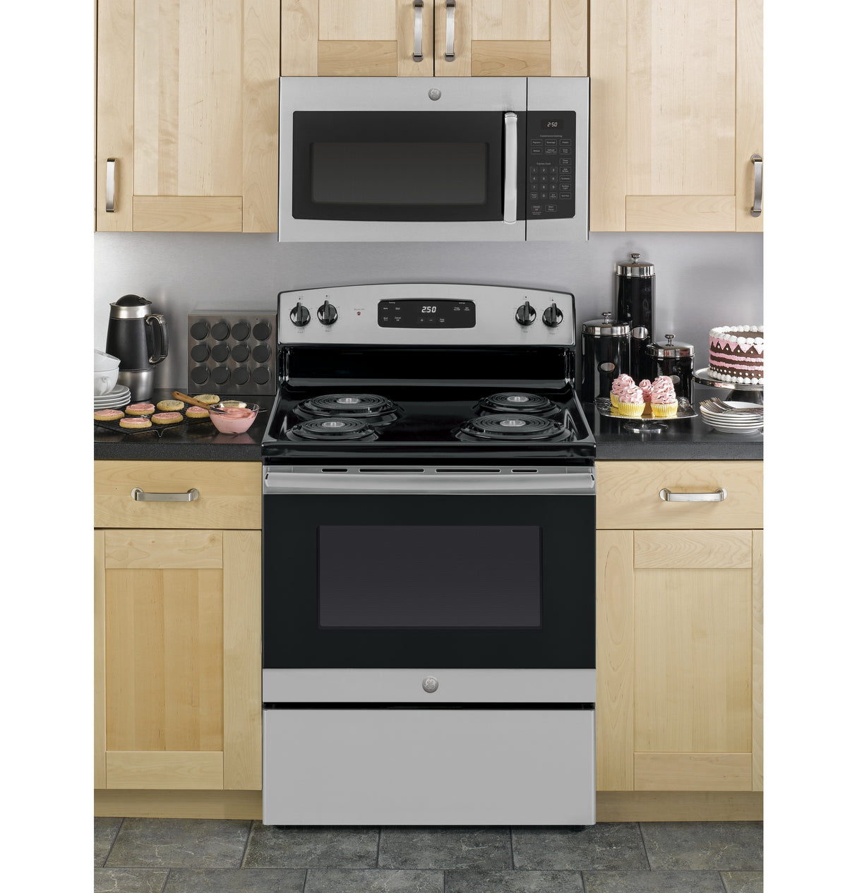 GE APPLIANCES GE(R) 1.6 Cu. Ft. Over-the-Range Microwave Oven -  (JVM3160RFSS)