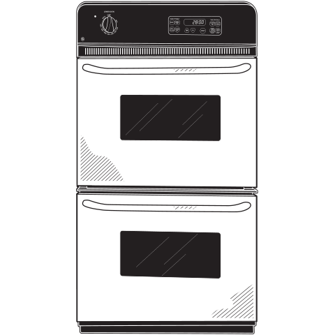 GE APPLIANCES GE(R) 24" Double Wall Oven -  (JRP28SKSS)