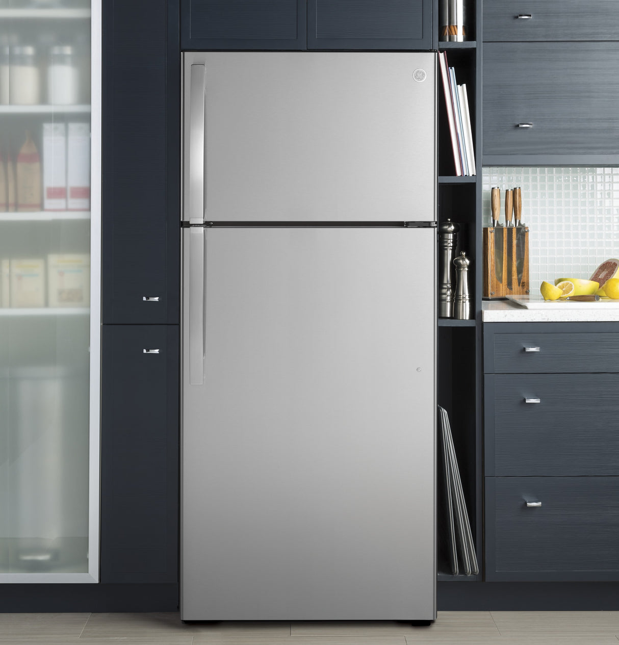 GE APPLIANCES GE(R) ENERGY STAR(R) 16.6 Cu. Ft. Top-Freezer Refrigerator -  (GIE17GSNRSS)